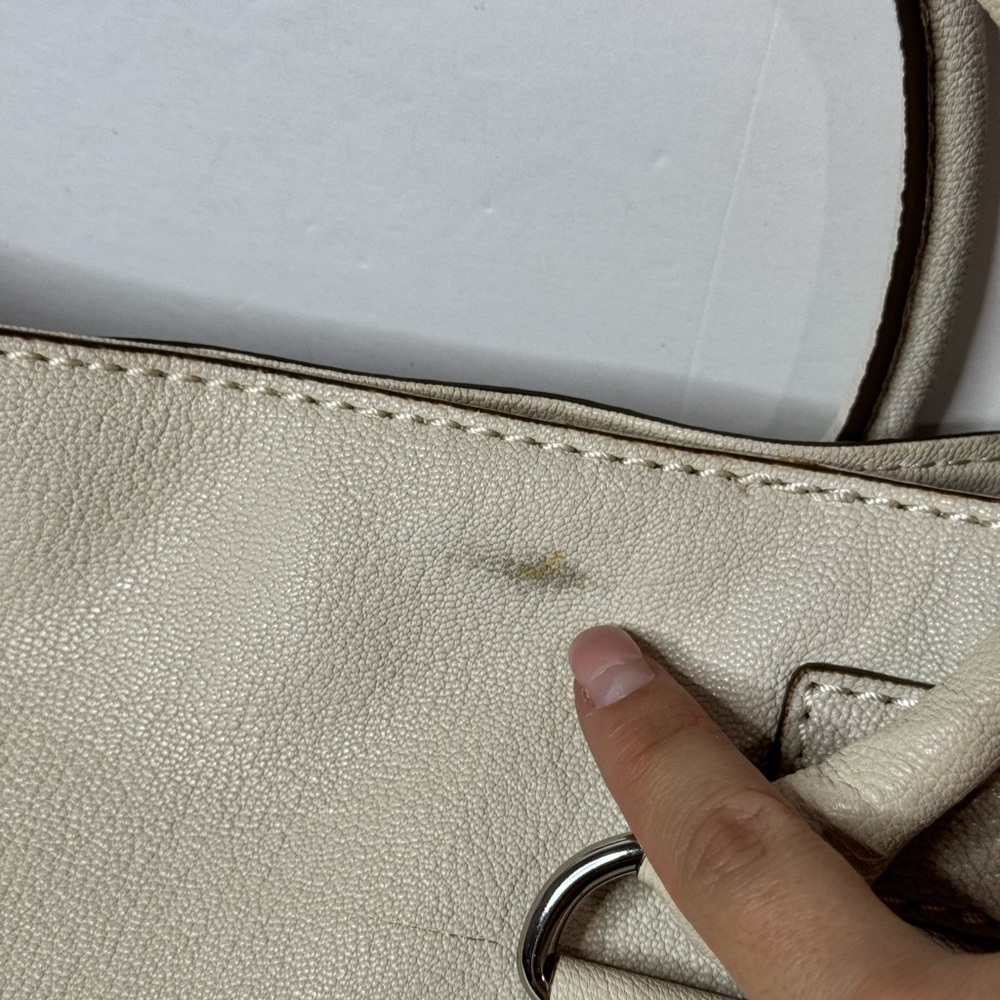 Michael Kors Hamilton Satchel Shoulder Bag Ivory - Picture 6 of 14